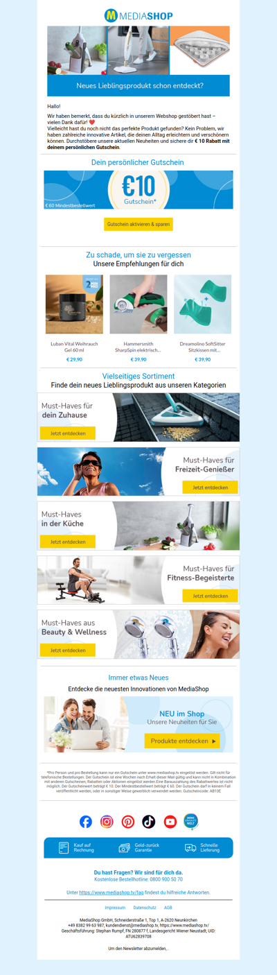 🎯 Hast du schon dein neues Lieblingsprodukt entdeckt?