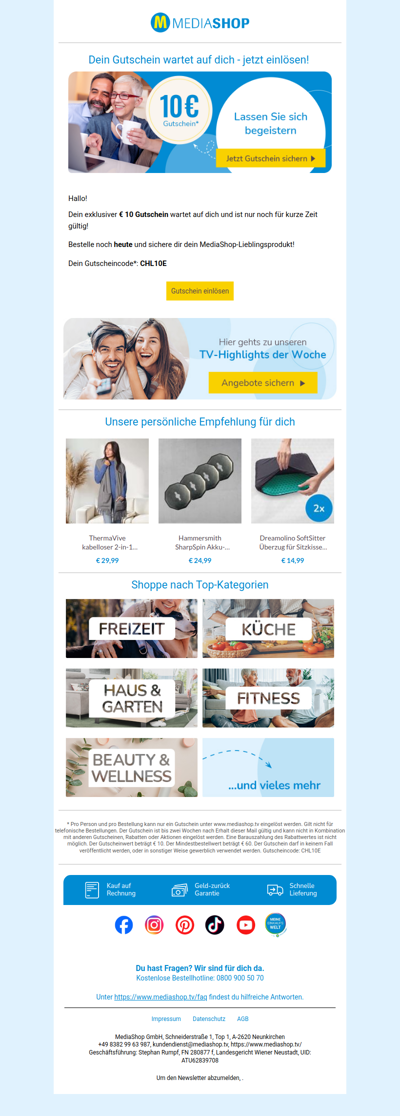 Noch schnell Gutschein sichern