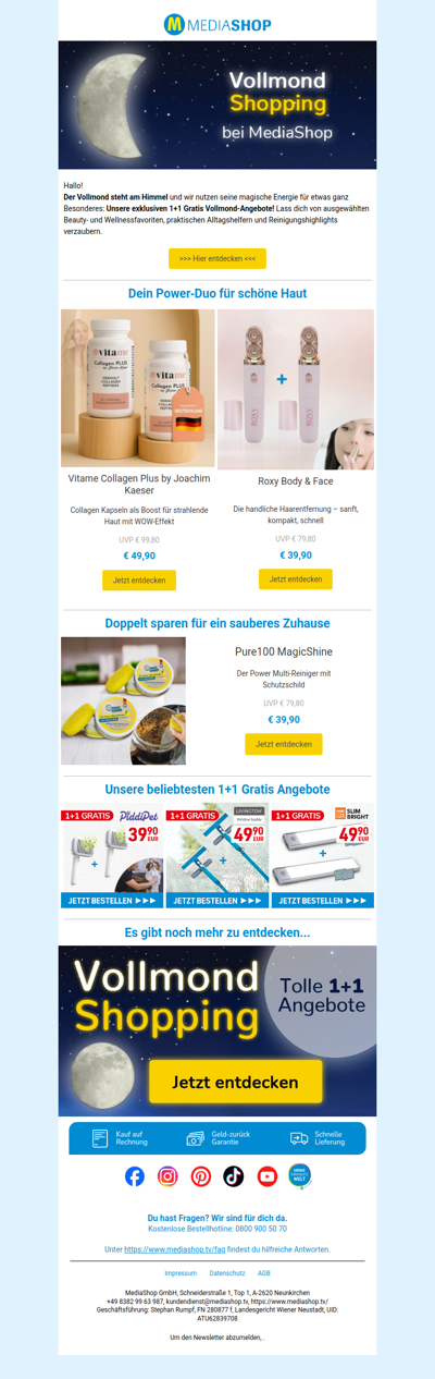 🌕 Vollmond Shopping: Entdecke unsere 1+1 Gratis Highlights!