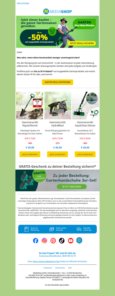 Jetzt wird angepackt: Garten-Highlights im Angebot