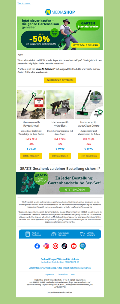 Schon im Gartenfieber? Garten-Highlights jetzt reduziert!