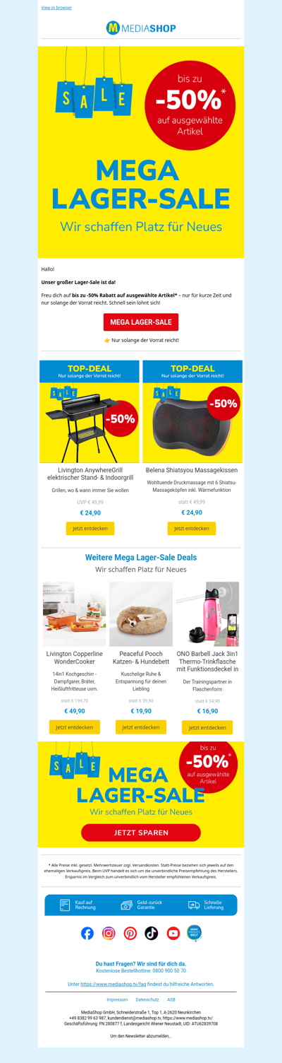 🏷️MEGA LAGER-SALE – bis zu -50% auf ausgewählte Artikel*