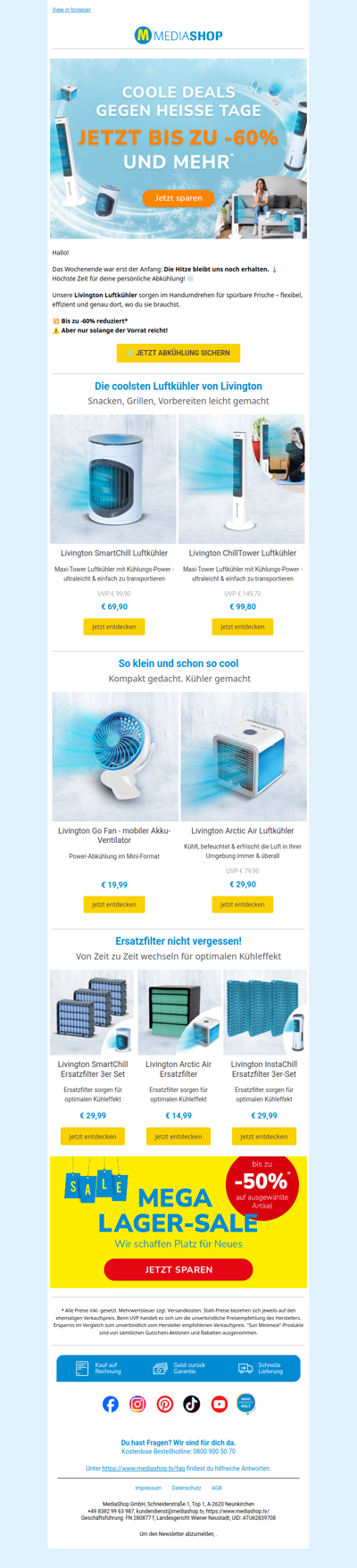 🥵 Schwitzt du noch oder chillst du schon? Jetzt bis zu -60% sichern!