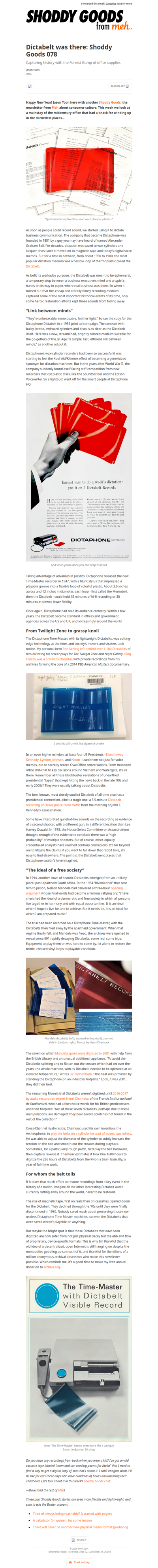 Dictabelt was there: Shoddy Goods 078