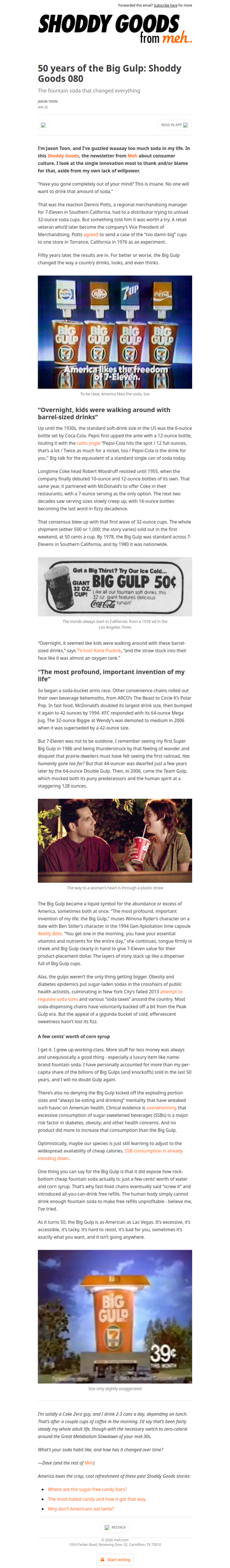 50 years of the Big Gulp: Shoddy Goods 080