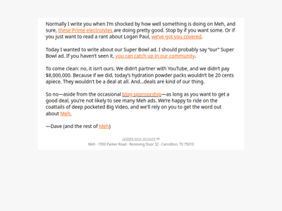 Re: Our Super Bowl Ad