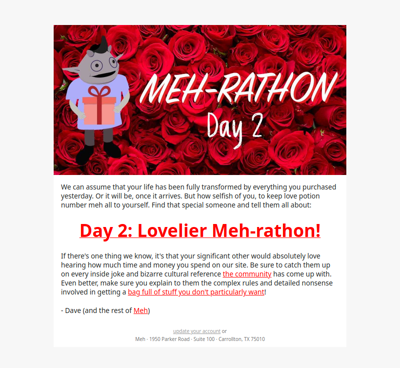 It's a Lovely Meh-rathon!