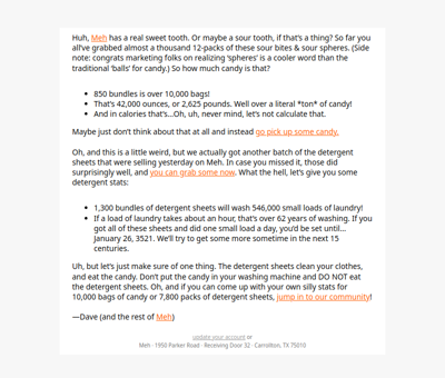 Whoa, you like candy!