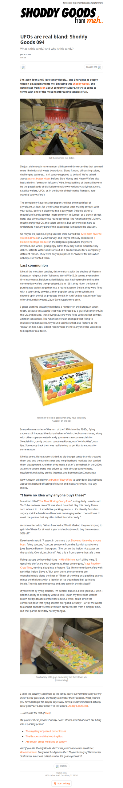 UFOs are real bland: Shoddy Goods 094