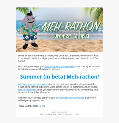 It's A Summer Meh-rathon!