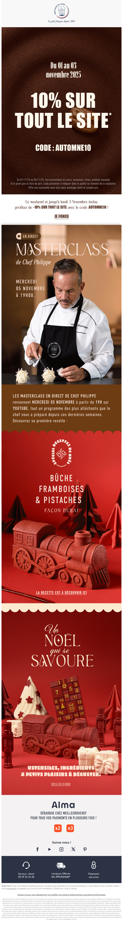 10% sur tout le site avec le code AUTOMNE10 !