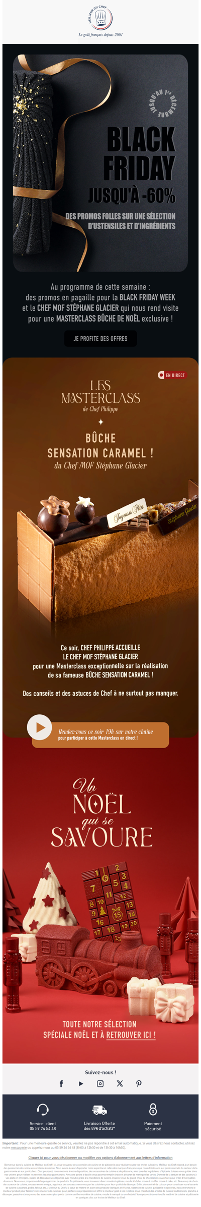 Des Promos incroyables et un Chef MOF en direct !