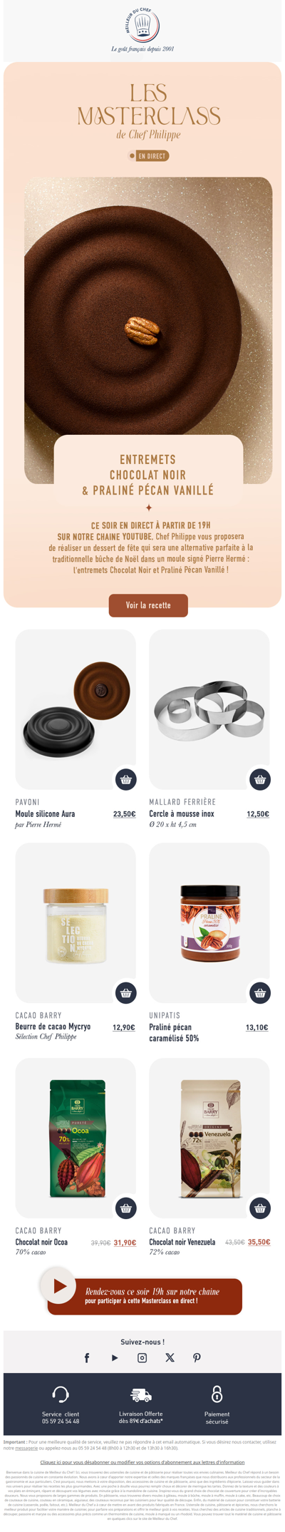 Un dessert de Noël qui sort de l'ordinaire en Masterclass !