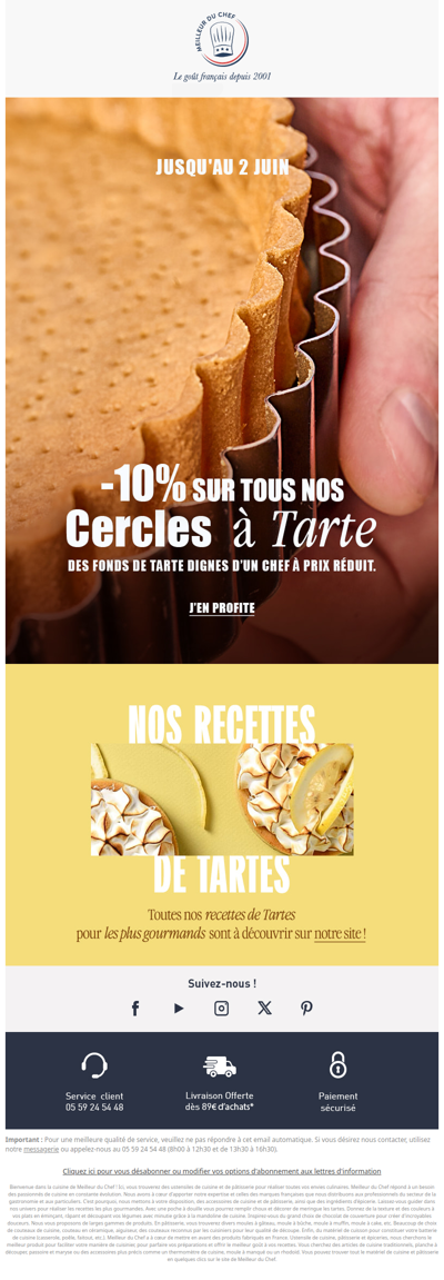 Tous nos Cercles à Tartes à prix promo !
