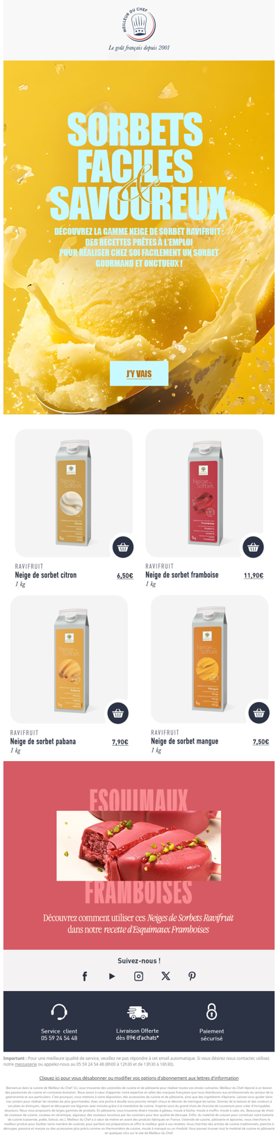 Les Neiges de Sorbet Ravifruit pour se rafraîchir facile !