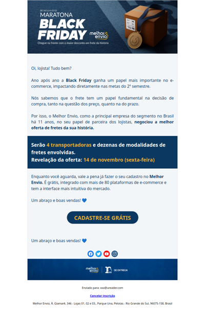 [FALTAM 2 DIAS] A melhor oferta de fretes da história