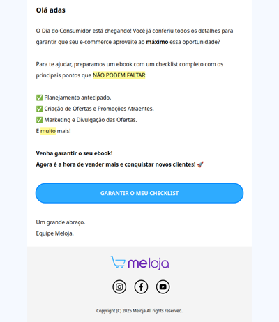 🚨 Checklist ESSENCIAL para vender mais no Dia do Consumidor