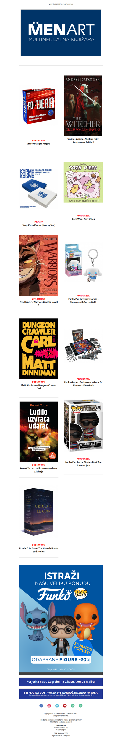 ✳️✴️ Interliber popusti na menartshop.hr❗Pogledajte popuste na stranu knjigu, glazbene albume, društvene igre i darovni program 👉