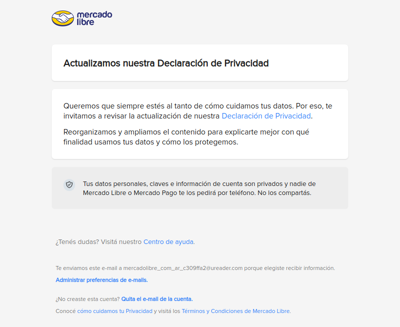 Actualización de la Declaración de Privacidad