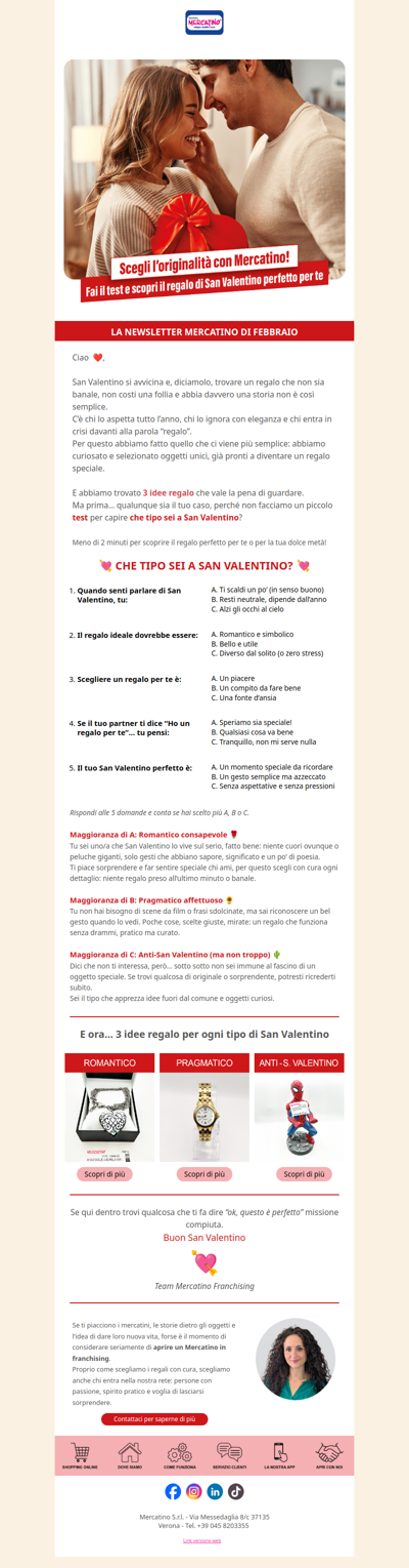 Che tipo sei a San Valentino? 💘