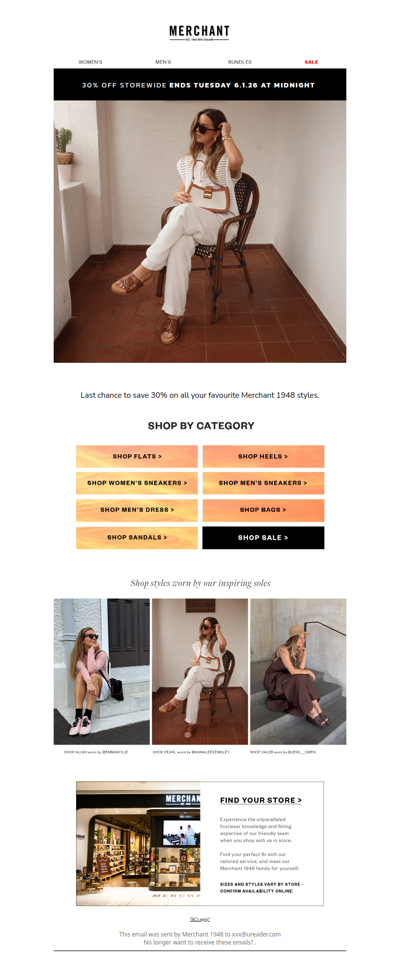 Don't Miss Out: 30% Off Ending Tuesday! ⌛