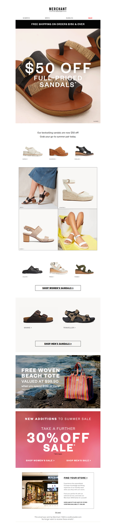 $50 Off Bestselling Sandals!