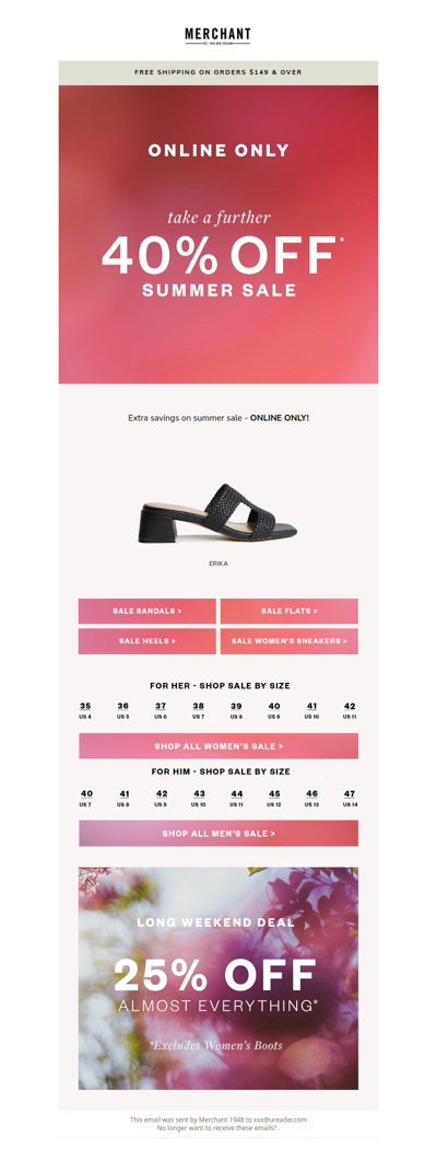 Take A Further 40% Off Sale Items*