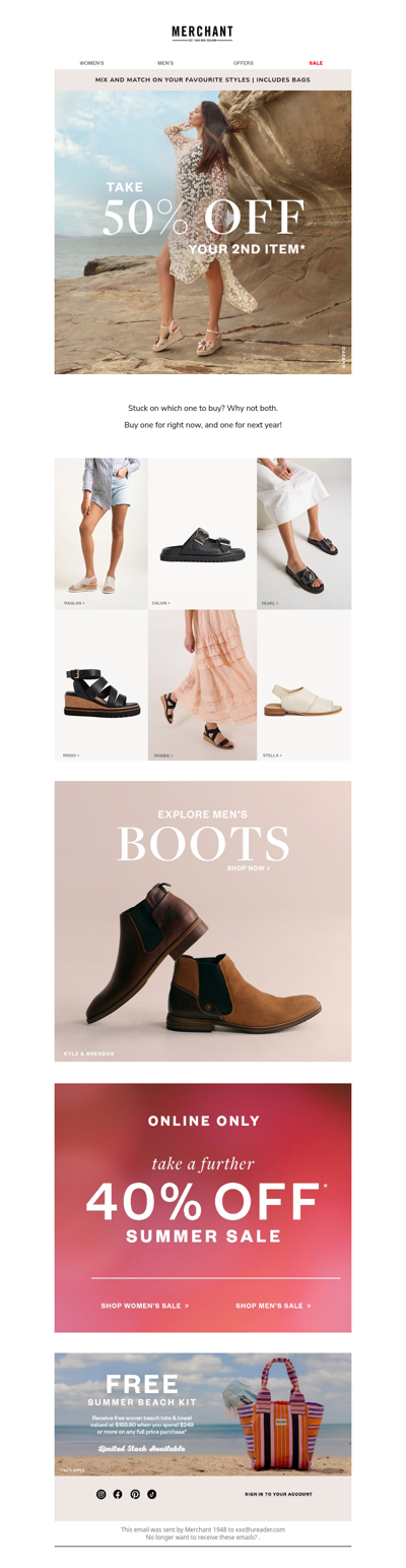 Take 50% Off Your Second Item*