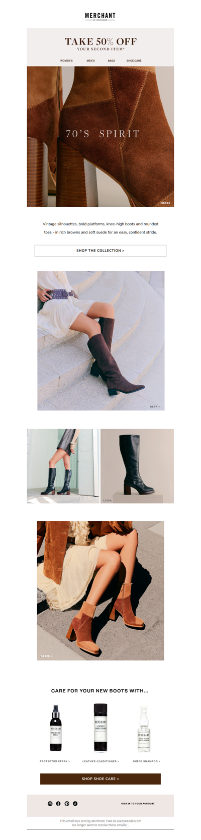 70’s Spirit | 50% Off Your 2nd Item*