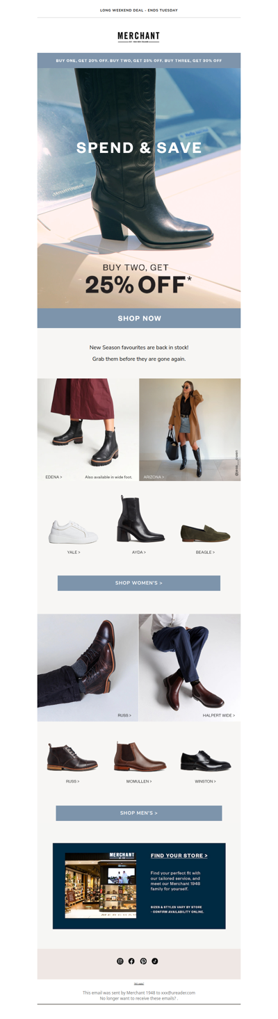 Long Weekend Sale: Spend & Save Up to 30%*