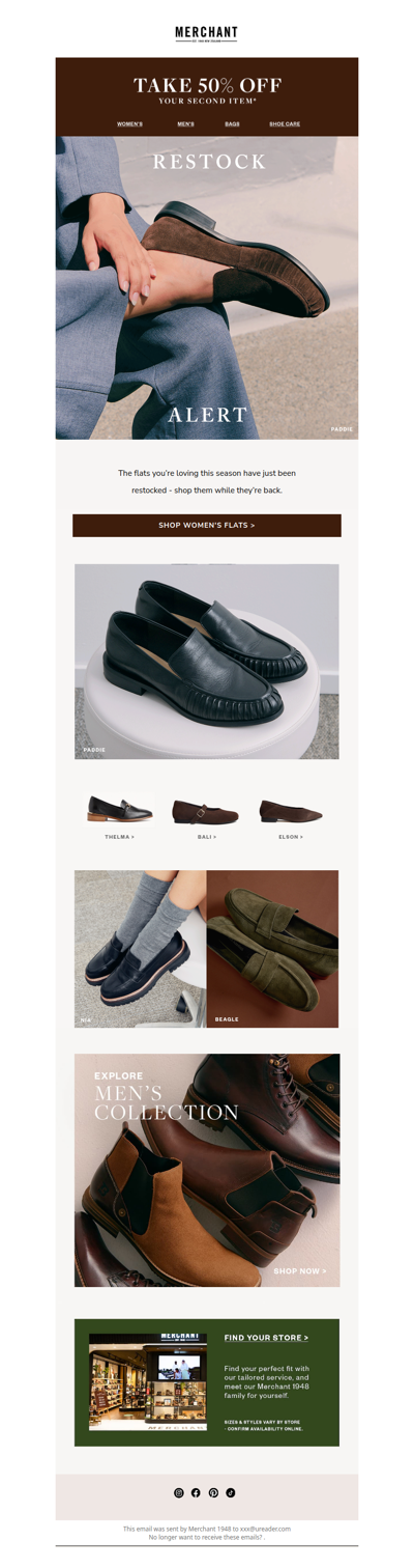 Restock Alert! 50% Off Your 2nd Item*