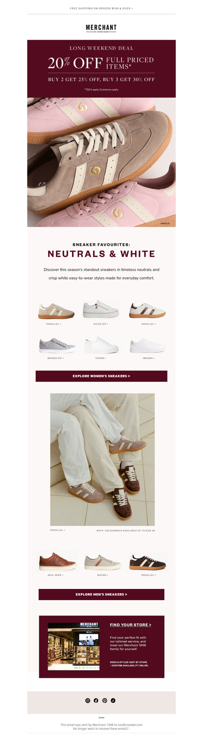 Your Sneaker Faves Are 20% Off!