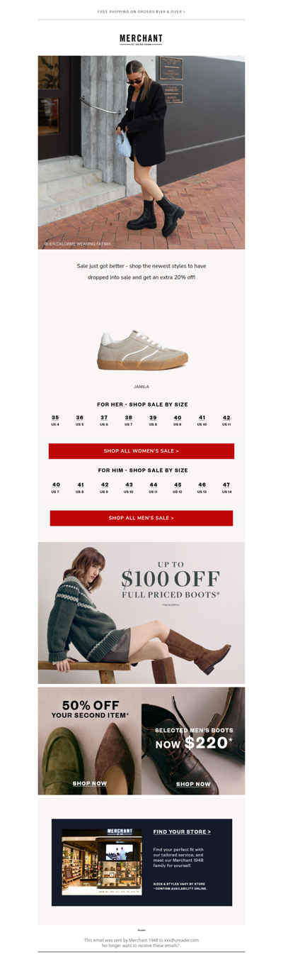 Sale Just Got Bigger! Take A Further 20% Off*