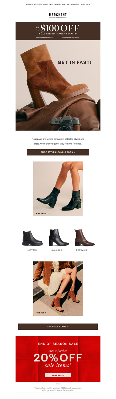 Boots That Won’t Be Restocked