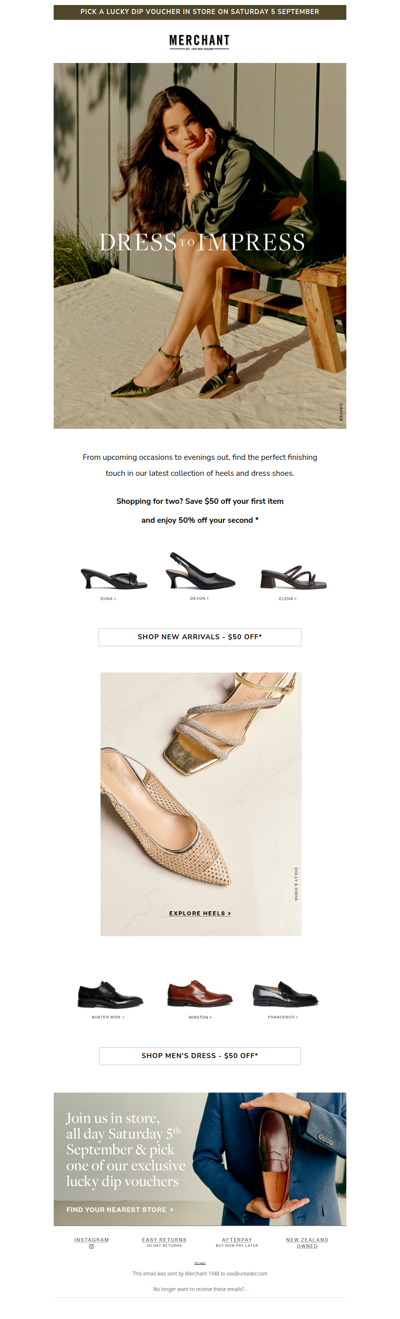Dress to Impress: $50 Off Shoes & Bags*