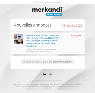 Vous avez entendu les nouvelles? 📦 Nouveaux stocks sur Merkandi