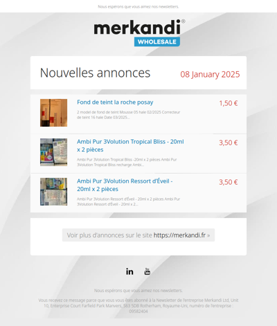 Qu'est-ce qu'ils vendent? 📦 De tels produits seulement sur Merkandi