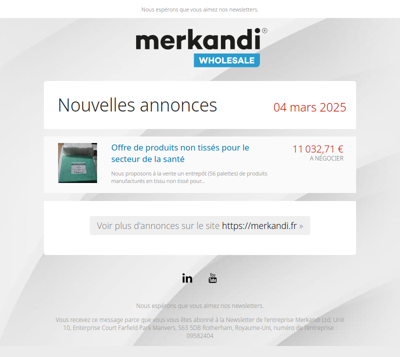 Qu'est-ce qu'ils vendent? 📦 De tels produits seulement sur Merkandi