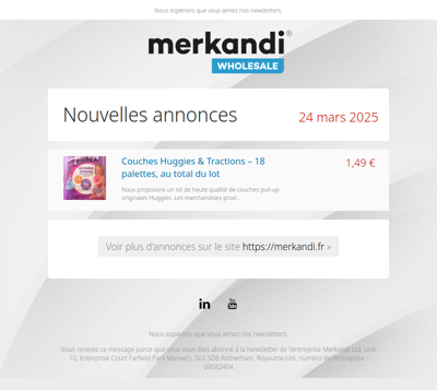 Qu'est-ce qu'ils vendent? 📦 De tels produits seulement sur Merkandi