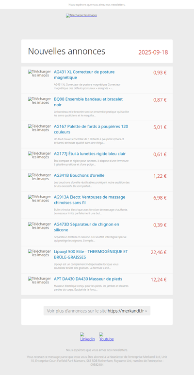 Les nouveaux stocks sont ici sur Merkandi 📦