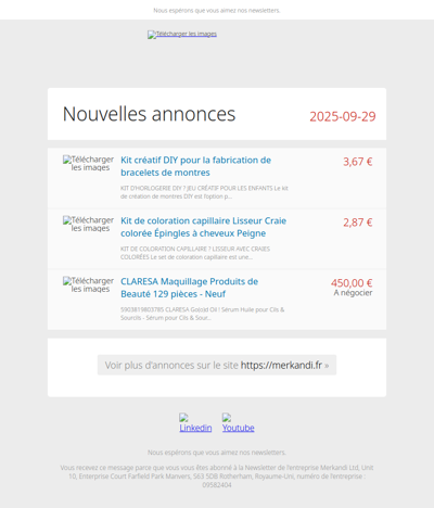 Qu'est-ce qu'ils vendent? 📦 De tels produits seulement sur Merkandi