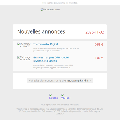 Les nouveaux stocks sont ici sur Merkandi 📦