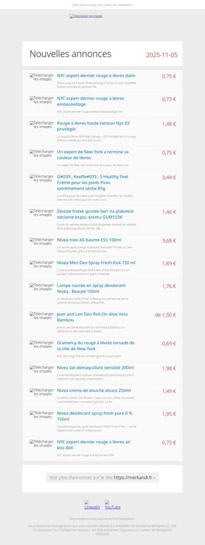 Les nouveaux stocks sont ici sur Merkandi 📦