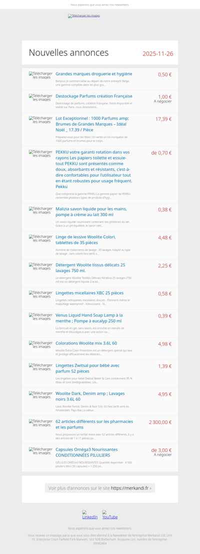 Vous avez entendu les nouvelles? 📦 Nouveaux stocks sur Merkandi