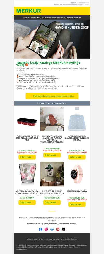 🍁 Navdih za jesen: barve, toplina in ideje za dom iz  novega kataloga MERKUR Navdih 🖼️