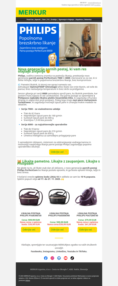 🔝 Nove najzmogljivejše parne postaje znamke Philips ☺️