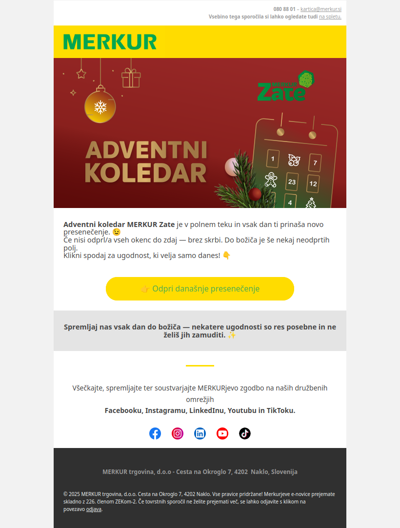 Čaka te novo presenečenje 📅