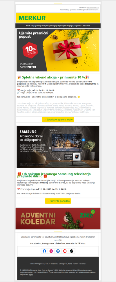 👉 10% spletni vikend popust za nakupe nad 40 EUR