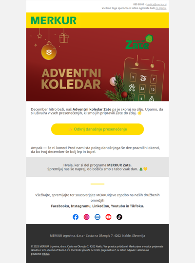 Kaj se skriva pod 22. okencem? 🌟