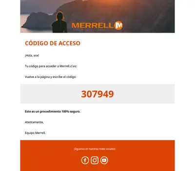 Tu código de ingreso es 307949